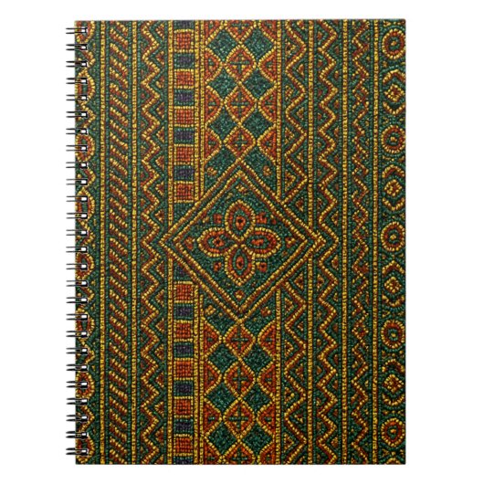 African Notebook Beaded Kente Notizblock (Vorderseite)