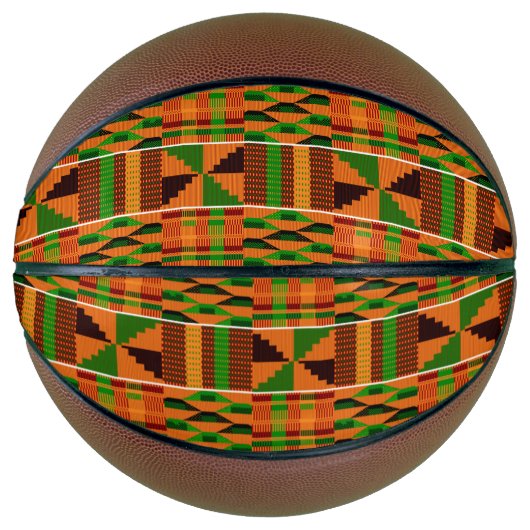 African Orange Classic Kente Basketball (Vorderseite)