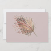 African Pampas Protea Akzent Traditionelle Hochzei Einladung (Rückseite)