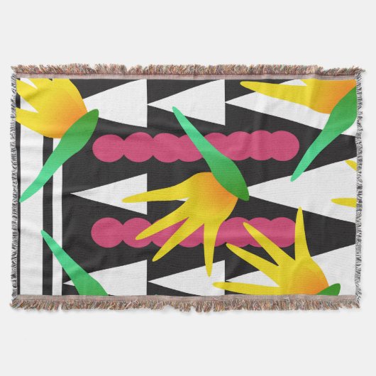 African Paradise Floral Moderne Minimalistisch Decke (Vorderseite)