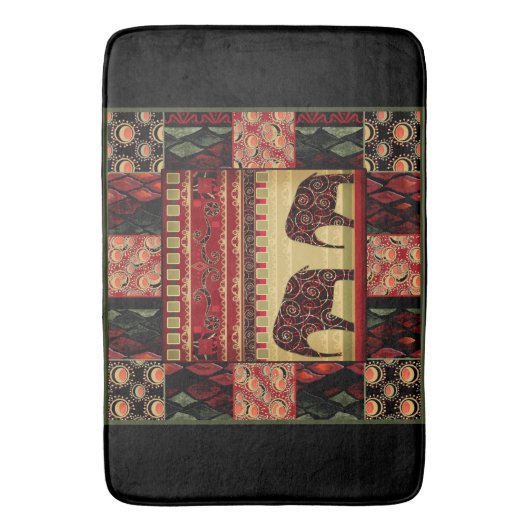 African Patchwork Badematte (Vorderseite Vertikal)