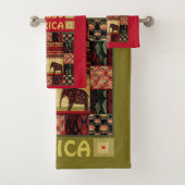 African Patchwork Badhandtuch Set (Insitu)
