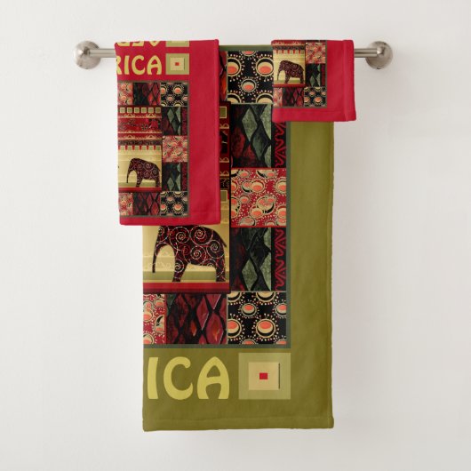 African Patchwork Badhandtuch Set (Insitu)
