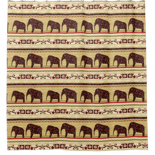 African Patchwork Duschvorhang (Vorderseite)