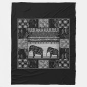 African Patchwork Fleecedecke (Vorderseite)