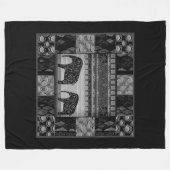 African Patchwork Fleecedecke (Vorderseite (Horizontal))