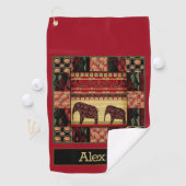 African Patchwork Golfhandtuch (Insitu)