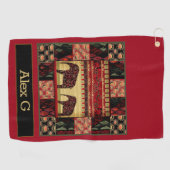 African Patchwork Golfhandtuch (Horizontal)