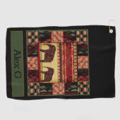 African Patchwork Golfhandtuch (Horizontal)