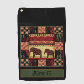 African Patchwork Golfhandtuch (Vorderseite)