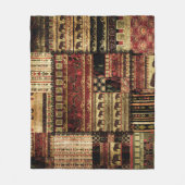 African Patchwork: Grunge Print Background Fleecedecke (Vorderseite)