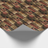 African Patchwork: Grunge Print Background Geschenkpapier (Ecke)
