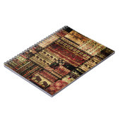 African Patchwork: Grunge Print Background Notizblock (Linke Seite)