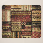 African Patchwork: Grunge Print Background Sherpadecke (Vorderseite (Horizontal))