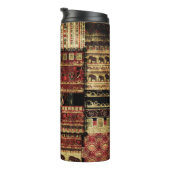 African Patchwork: Grunge Print Background Thermosbecher (Nach rechts gedreht)