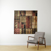 African Patchwork: Grunge Print Background Wandteppich (Beispiel (Horizontal))