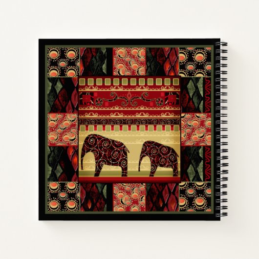 African Patchwork Notizblock (Rückseite)
