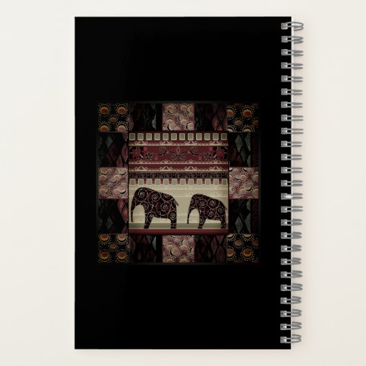 African Patchwork Notizblock (Rückseite)