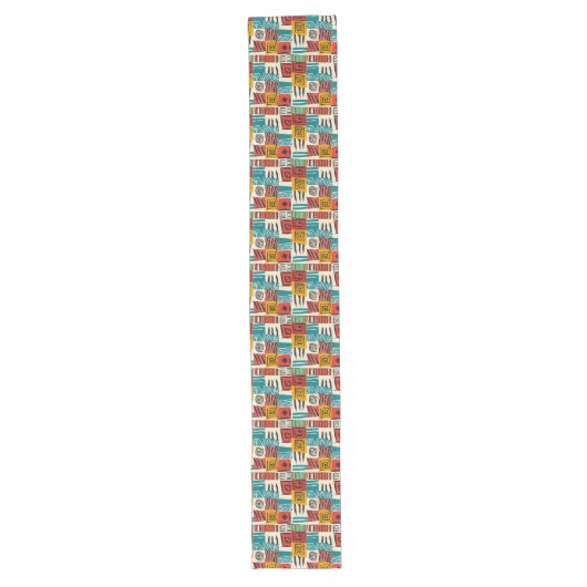 African Patchwork Table Runner Großer Tischläufer (Vorderseite)