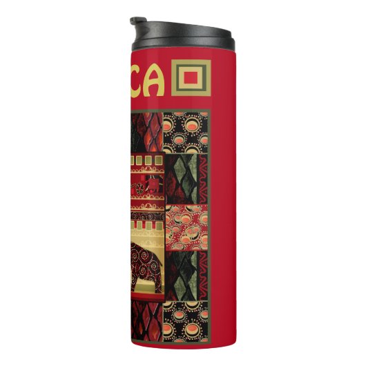 African Patchwork Thermosbecher (Nach rechts gedreht)