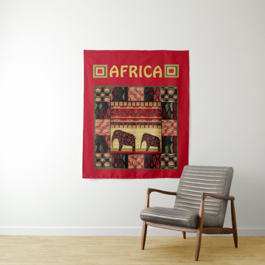 African Patchwork Wandteppich (Beispiel)