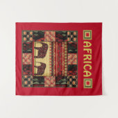 African Patchwork Wandteppich (Vorderseite (Horizontal))