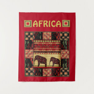 African Patchwork Wandteppich