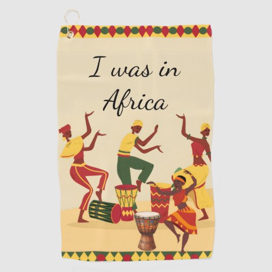 African Pattern Golfhandtuch (Vorderseite)