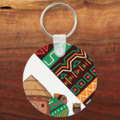 African Pattern Tote Bag | Ankara Print | Cultural Schlüsselanhänger (Rückseite)
