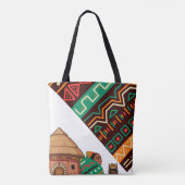 African Pattern Tote Bag | Ankara Print | Cultural Tasche (Rückseite)
