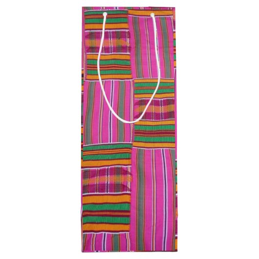 African Pattern Wine Gift Bag Geschenktüte Für Weinflaschen (Rückseite)