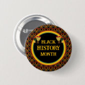 African Patterns Black History Month Celebration Button (Vorne & Hinten)