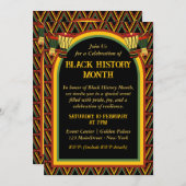 African Patterns Black History Month Celebration Einladung (Vorne/Hinten)