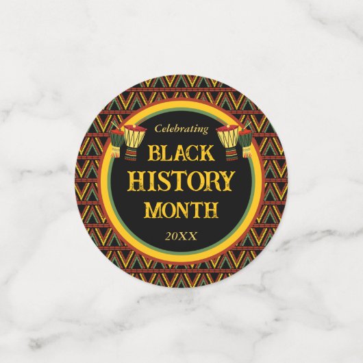 African Patterns Black History Month Celebration Konfetti (Klein Vorderseite)