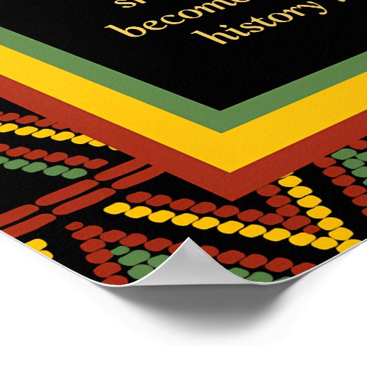 African Patterns Black History Month Celebration Poster (Ecke)