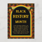 African Patterns Black History Month Celebration Postkarte (Vorderseite)