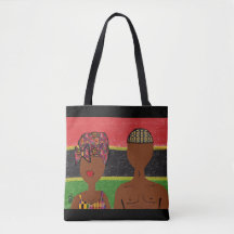African Peace & Liebe Canvas Bag