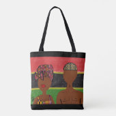 African Peace & Liebe Canvas Bag Tasche (Rückseite)