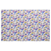 African Peacock Cichlid Fisch auf transparente Wei Stoff (Fat Quarter (45,7 x 55,9 cm))