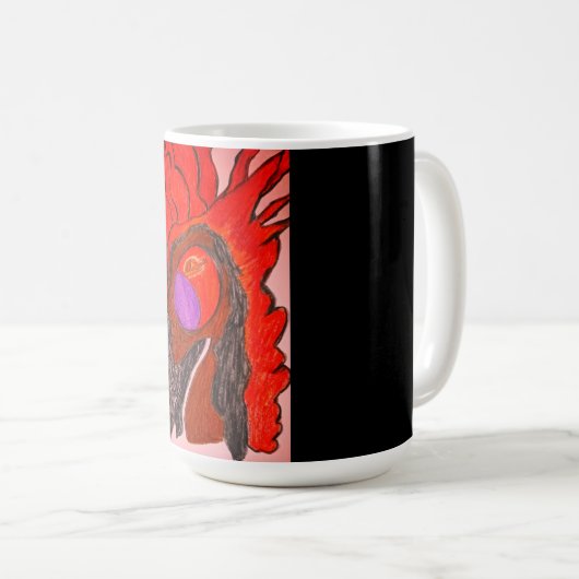 African Phoenix Rising Kaffeetasse (VorderseiteRechts)