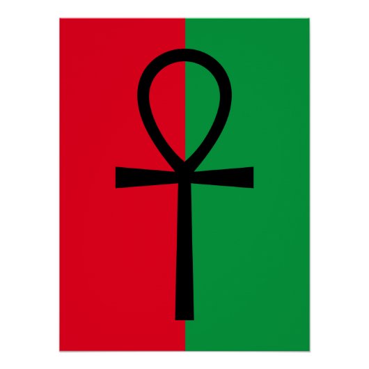 African Pride Ankh Symbol Poster (Vorderseite)