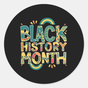 African Pride Men Black History Monat 24 7 Bhm Wom Runder Aufkleber