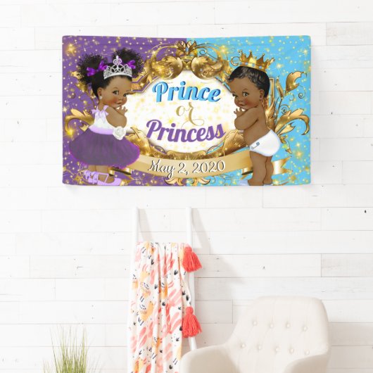 African Prince oder Princess Lila & Blue Elegante Banner (Insitu)
