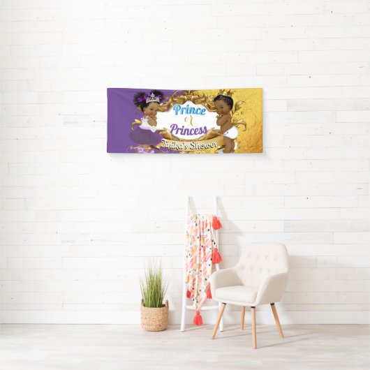 African Prince oder Princess Lila & Gold Elegante Banner (Insitu)