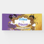 African Prince oder Princess Lila & Gold Elegante Banner (Horizontal)