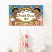 African Prince|Princess Pink & Blue| Gender Reveal Banner (Insitu)