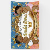 African Prince|Princess Pink & Blue| Gender Reveal Banner (Vertikal)