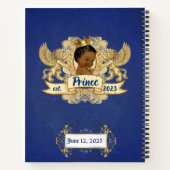 African Prince Royal Baby Shower Elegante Guest Bo Notizblock (Rückseite)