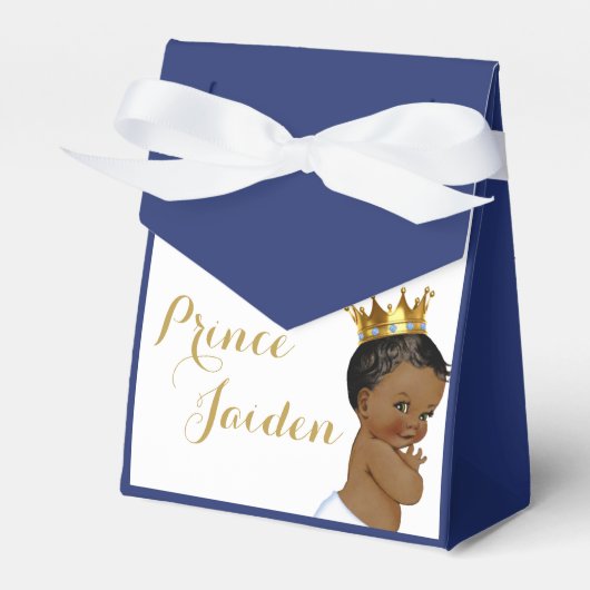 African Prince Royal Blue & Gold Elegante Geschenkschachtel (Vorderseite)