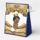 African Prince Royal Blue & Gold Elegante Geschenkschachtel (Rückseite)